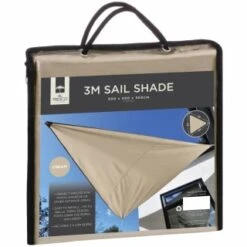 Sail Shade 3m - Cream -B and M Shop 379775 3m sun shelter 3m cream 2