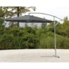 Deluxe Hanging Parasol 3m - Grey -B and M Shop 379783 deluxe 3m grey hanging parasol