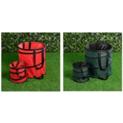 B&M Heavy Duty Pop-up Garden Bins - Green 5 B&M Heavy Duty Pop-up Garden Bins - Green -B and M Shop 379938 2 pack pop up gardening bins group