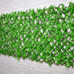 Bloom Solar Powered Expanding Artificial Leaf Trellis 200 X 100cm -B and M Shop 379978 expanding leafy trellis 100 leds 2x1m