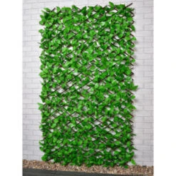 Bloom Solar Powered Expanding Artificial Leaf Trellis 200 X 100cm -B and M Shop 379978 expanding leafy trellis 100 leds 2x1m 3