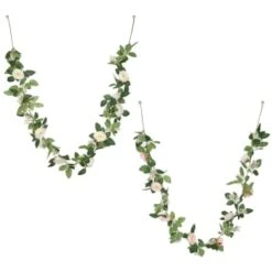Artificial Rose Garland 180cm - Pink 7 Artificial Rose Garland 180cm - Pink -B and M Shop 379984 180cm rose garland peach group