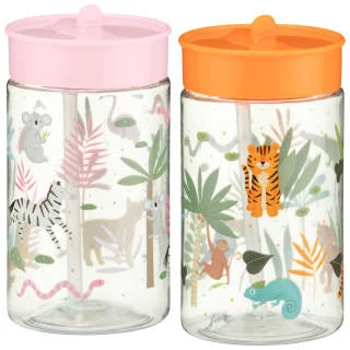 B&M Little Safari Kids Cup With Straw Lid - Orange 5 B&M Little Safari Kids Cup With Straw Lid - Orange - Image 3