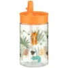 B&M Little Safari Kids Cup With Straw Lid - Orange 1 B&M Little Safari Kids Cup With Straw Lid - Orange -B and M Shop 381254 kids print cup lid and straw boys