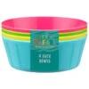 B&M Little Safari Picnic Bowls 4pk -B and M Shop 381384 kids 4pk colour bowls 5