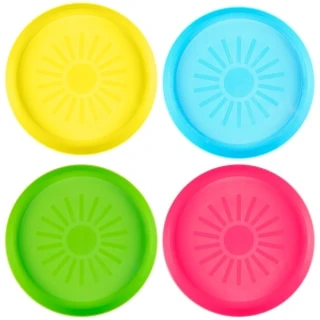 B&M Little Safari Kids Colour Plates 4pk 3 B&M Little Safari Kids Colour Plates 4pk