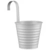 B&M Ribbed Matt Tin Hooked Pot Planter - Grey 2 B&M Ribbed Matt Tin Hooked Pot Planter - Grey -B and M Shop 382182 simply garden ribbed tin decorative pot with handle grey