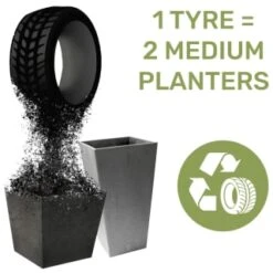B&M Octavia Planter 38cm - Pewter 9 B&M Octavia Planter 38cm - Pewter -B and M Shop 383769 383770 383772 383773 octavia planter slate pewter 28cm 38cm 2 1