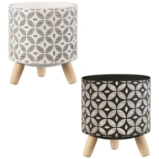 B&M Urban Eden Plant Pot On Tripod Stand - White 4 B&M Urban Eden Plant Pot On Tripod Stand - White - Image 2