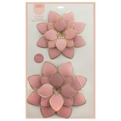 B&M Flower Wall Plaques 2pk - Pink 12 B&M Flower Wall Plaques 2pk - Pink -B and M Shop 392757 2pk metal wall flowers pink