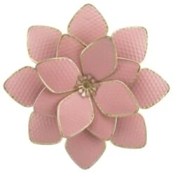 B&M Flower Wall Plaques 2pk - Pink 10 B&M Flower Wall Plaques 2pk - Pink -B and M Shop 392757 2pk metal wall flowers pink 3