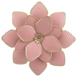 B&M Flower Wall Plaques 2pk - Pink 5 B&M Flower Wall Plaques 2pk - Pink - Image 3