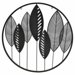 B&M Round Leaf Metal Wall Art