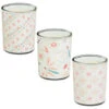 B&M Boho Garden Mini Printed Candles 3pk -B and M Shop 392778 3pk mini printed candles