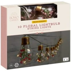 10 Solar Floral Lightbulb String Lights -B and M Shop 392903 10 solar floral lightbulb string lights 21