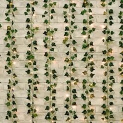 Solar Powered Artificial Ivy Leaf Curtain 180 X 180cm 9 Solar Powered Artificial Ivy Leaf Curtain 180 X 180cm -B and M Shop 392924 180x180cm solar artificial ivy leaf curtain 4