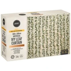 Solar Powered Artificial Ivy Leaf Curtain 180 X 180cm 11 Solar Powered Artificial Ivy Leaf Curtain 180 X 180cm -B and M Shop 392924 180x180cm solar artificial ivy leaf curtain 5