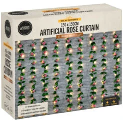 Artificial Rose Solar Curtain -B and M Shop 392925 150x150cm artificial rose solar curtain 3