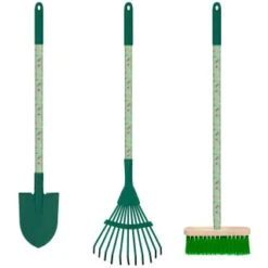 Kids Long Handle Printed Tool - Green - Spade -B and M Shop 392932 kids long handle printed tools boys group