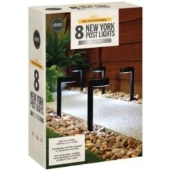 Solar Powered New York Post Lights 8pk 9 Solar Powered New York Post Lights 8pk -B and M Shop 392977 solar powered new york post lights 8pk 3