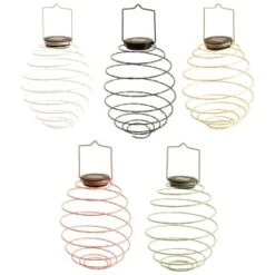 B&M Solar Powered Spiral Lantern - Black -B and M Shop 393012 solar powered spiral lantern group