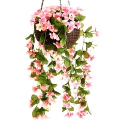 Solar Powered Artificial Floral Hanging Basket -B and M Shop 393030 solar powered artificial floral hanging basket 4