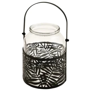 B&M Urban Eden Glass & Metal Jar - Black 3 B&M Urban Eden Glass & Metal Jar - Black