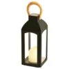 Solar Powered Wooden Effect Handle Lantern -B and M Shop 393040 solar powered wooden effect handle lantern with flame effect candle 2