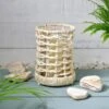 B&M Woven Candle Holder 1 B&M Woven Candle Holder -B and M Shop 393047 ocean air woven candle 2