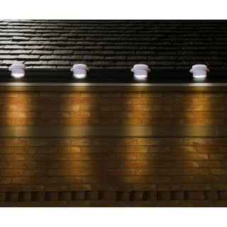 Solar Powered Fence & Gutter Lights - White 4pk 3 Solar Powered Fence & Gutter Lights - White 4pk