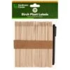 Birch Plant Markers With Waterproof Marker Pen 50pk -B and M Shop 393135 50pk birch plant markers with waterproof marker pen 21
