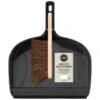 Heavy Duty Dustpan & Bassine Brush Set - Black -B and M Shop 393245 heavy duty dustpan and bassine brush set black