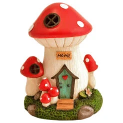B&M Assorted Mushroom House Ornament With Glowing Solar Light 11 B&M Assorted Mushroom House Ornament With Glowing Solar Light -B and M Shop 393429 mushroom house ornament with glowing solar light