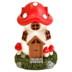 B&M Assorted Mushroom House Ornament With Glowing Solar Light 12 B&M Assorted Mushroom House Ornament With Glowing Solar Light -B and M Shop 393429 mushroom house ornament with glowing solar light 3