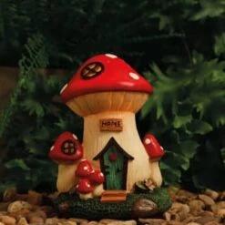B&M Assorted Mushroom House Ornament With Glowing Solar Light 13 B&M Assorted Mushroom House Ornament With Glowing Solar Light -B and M Shop 393429 mushroom house ornament with glowing solar light 4