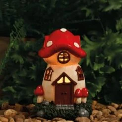 B&M Assorted Mushroom House Ornament With Glowing Solar Light 14 B&M Assorted Mushroom House Ornament With Glowing Solar Light -B and M Shop 393429 mushroom house ornament with glowing solar light 5
