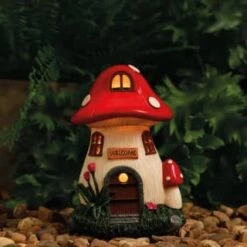 B&M Assorted Mushroom House Ornament With Glowing Solar Light 15 B&M Assorted Mushroom House Ornament With Glowing Solar Light -B and M Shop 393429 mushroom house ornament with glowing solar light 6