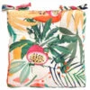 B&M Luxury Seat Pad - White Tropical Print 1 B&M Luxury Seat Pad - White Tropical Print -B and M Shop 393564 luxury shower resistant seat white tropical print