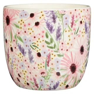 B&M Boho Garden Ceramic Plant Pots 3pk - Flowers 4 B&M Boho Garden Ceramic Plant Pots 3pk - Flowers - Image 2