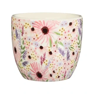 B&M Boho Garden Ceramic Plant Pots 3pk - Flowers 5 B&M Boho Garden Ceramic Plant Pots 3pk - Flowers - Image 3
