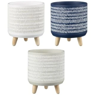 B&M Plant Pot On Tripod Stand - White 4 B&M Plant Pot On Tripod Stand - White - Image 2