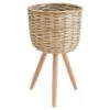 B&M Woven Washed Planter On Legs -B and M Shop 393656 woven washed planter on legs