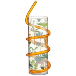 B&M Little Safari Animal Tumbler & Straw (Assorted) -B and M Shop 394235 kids animal tumbler and straw orange tiger