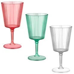 B&M Ridged Wine Glass - Clear -B and M Shop 394257 ridged wine glass main