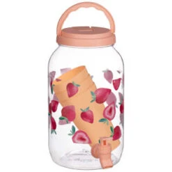 B&M Drinks Dispenser - Strawberries -B and M Shop 394274 fruit print dispenser strawberry 2