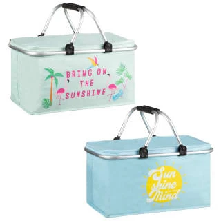 B&M Foldable Picnic Basket - Sunshine On My Mind 4 B&M Foldable Picnic Basket - Sunshine On My Mind - Image 2