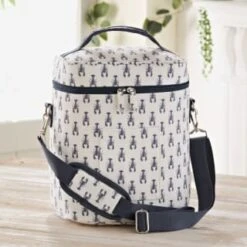 B&M Ocean Print Cooler Bag - White 7 B&M Ocean Print Cooler Bag - White -B and M Shop 394307 ocean print cooler bag white