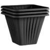 Square Planter 3pk - Black -B and M Shop 397062 3 pack square planters black